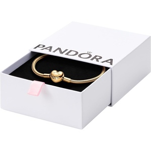 image:imagePANDORA Heart Clasp Snake Chain Bracelet  Compatible Moments Charms  Gift for Her Shine  with Gift Box63 Inches