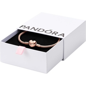 image:imagePANDORA Heart Clasp Snake Chain Bracelet  Compatible Moments Charms  Gift for Her Shine  with Gift Box83 Inches