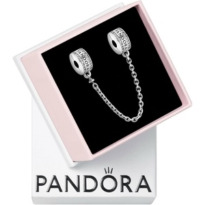 image:imagePANDORA Logo Safety Chain Clip Charm  Compatible Moments Bracelets  Jewelry for Women  Gift for Women in Your Life  Made with Sterling Silver amp Cubic Zirconia With Gift Box