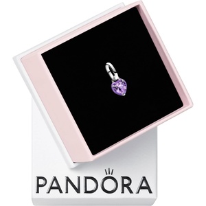image:imagePANDORA Me Purple Chakra Heart Mini Dangle Charm  Sterling Silver Charm with ManMade Crystal amp Enamel  Gift for Women  Includes Gift Box