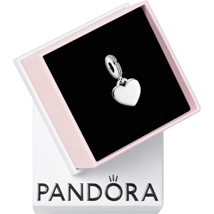 image:imagePANDORA Moments Engravable Heart Tag Dangle Charm  Sterling Silver with Cubic Zirconia  Jewelry for Women  Includes Gift Box