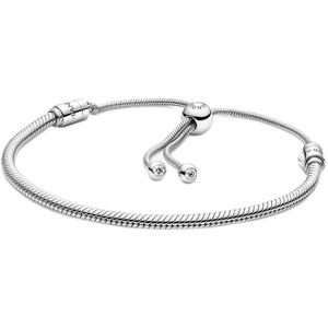 image:imagePANDORA Moments Snake Chain Slider Bracelet  Adjustable Charm Bracelet  Jewelry for Women with Gift Box  Compatible Moments110 Inches