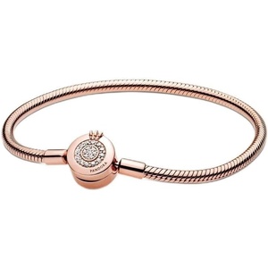 image:imagePANDORA Moments Sparkling Crown O Pav Clasp Snake Chain Bracelet  Gift for Her  With Gift Box63 Inches