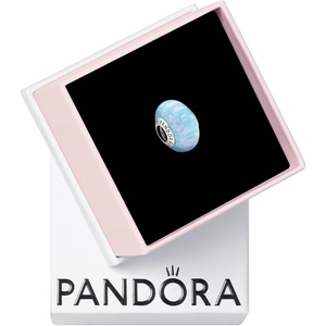 image:imagePANDORA Opalescent Charm  Summer Jewelry  Compatible Moments  Gift for Her  Sterling Silver with Blue Opal  With Gift BoxOcean Blue