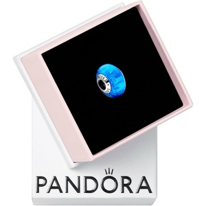 image:imagePANDORA Opalescent Charm  Summer Jewelry  Compatible Moments  Gift for Her  Sterling Silver with Blue Opal  With Gift BoxOcean Deep Blue