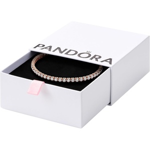 image:imagePANDORA Sparkling Tennis Bracelet  Rose Gold Bracelet for Women  Gift for Her Rose with Cubic Zirconia  With Gift Box180 Centimeters