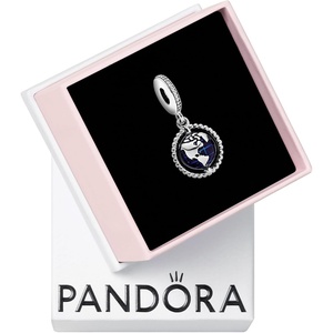 image:imagePANDORA Spinning Globe Dangle Charm  Compatible with PANDORA Moments  Sterling Silver Enamel amp Cubic Zirconia  Gift for Her  Jewelry for Women with Gift Box