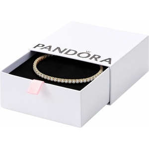 image:imagePANDORA Timeless Sparkling Tennis Bracelet  14k GoldPlated Unique Metal Blend Bracelet with Cubic Zirconia  Gift for Women  Includes Gift Box200 Centimeters
