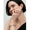 image:imagePANDORA Essence Twotone Entwined Bands Ring  Sterling silver and 14k GoldPlated Ring  Includes Gift Box6
