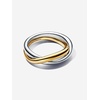 image:imagePANDORA Essence Twotone Entwined Bands Ring  Sterling silver and 14k GoldPlated Ring  Includes Gift Box85