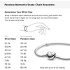 image:imagePANDORA Heart Clasp Snake Chain Bracelet  Heart Clasp  Romantic Jewelry for Her with Gift Box  Compatible Moments Charms  Sterling Silver  9