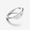 image:imagePANDORA Me Halved Enamel Signet Ring  Sterling SIlver Ring with Cubic Zirconia amp Enamel  Includes Gift Box85