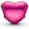 image:imagePANDORA Moments Metallic Pink Heart Charm  Sterling Silver with Enamel  Jewelry for Women  Includes Gift Box