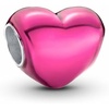 image:imagePANDORA Moments Metallic Pink Heart Charm  Sterling Silver with Enamel  Jewelry for Women  Includes Gift Box