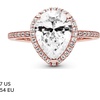 image:imagePANDORA Sparkling Teardrop Halo Ring Rose 14k Rose Gold Ring for Women  Layering or Stackable Ring  Gift for Her  With Gift BoxRose Gold