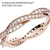 image:imagePANDORA Sparkling Twisted Lines Ring  Gift for Her  Ring for Women  Clear Cubic Zirconia  With Gift BoxRose Gold