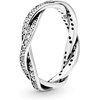 image:imagePANDORA Sparkling Twisted Lines Ring  Gift for Her  Ring for Women  Clear Cubic Zirconia  With Gift BoxSterling Silver