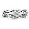 image:imagePANDORA Sparkling Twisted Lines Ring  Gift for Her  Ring for Women  Clear Cubic Zirconia  With Gift BoxSterling Silver