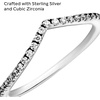 image:imagePANDORA Sparkling Wishbone Ring  Stackable Rose Gold Ring for Women  Gift for Her  With Gift BoxSterling Silver