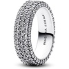 image:imagePANDORA Timeless Pav TripleRow Ring  Silver Ring for Women  Gift for Her  Silver with Clear Cubic Zirconia  With Gift Box