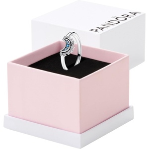 image:imagePANDORA Celestial Sparkling Moon Ring  Silver Ring for Women  Layering or Stackable Ring with Crystals  Gift for Her  With Gift Box