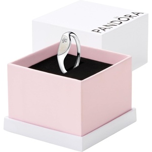 image:imagePANDORA Me Halved Enamel Signet Ring  Sterling SIlver Ring with Cubic Zirconia amp Enamel  Includes Gift Box375