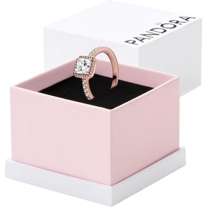 image:imagePANDORA Square Sparkle Halo Ring  Ring for Women  Layering or Stackable Ring Rose with Clear Cubic Zirconia  Gift for Her  With Gift BoxRose Gold
