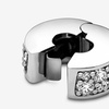 image:imagePANDORA Clear Pave Clip Charm  Compatible with PANDORA Moments  Gift for Her  Made with Sterling Silver Silicone amp Cubic Zirconia  with Gift Box