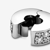 image:imagePANDORA Clear Pave Clip Charm  Compatible with PANDORA Moments  Gift for Her  Made with Sterling Silver Silicone amp Cubic Zirconia  with Gift Box