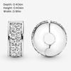 image:imagePANDORA Clear Pave Clip Charm  Compatible with PANDORA Moments  Gift for Her  Made with Sterling Silver Silicone amp Cubic Zirconia  with Gift Box