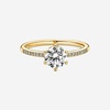 image:imagePANDORA Clear Sparkling Crown Solitaire Ring Shine 14k GoldPlated Ring for Women with Cubic Zirconia  Gift for Her  With Gift Box