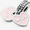 image:imagePANDORA Jewelry Mother and Daughter Hearts Dangle Compatible Moments  Sterling Silver Charm with Cubic Zirconia  Comes with Gift Box