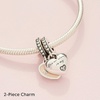 image:imagePANDORA Jewelry Mother and Daughter Hearts Dangle Compatible Moments  Sterling Silver Charm with Cubic Zirconia  Comes with Gift Box