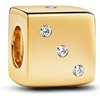 image:imagePANDORA Sparkling Dice Charm  14K GoldPlated Charm with Cubic Zirconia  Jewelry for Women  Includes Gift Box