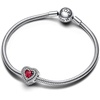 image:imagePANDORA Sparkling Red Leveled Heart Charm  Compatible with PANDORA Moments  Stunning Womens Jewelry  Gift for Her  Sterling Silver amp ManMade Crystal  With Gift Box