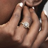 image:imagePANDORA Sparkling Round Halo Ring  Statement or Promise Ring for Women  Gift for Her  Jewelry for Women Shine 14k Gold with Clear Cubic Zirconia  With Gift Box