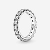 image:imagePANDORA Sparkling Row Eternity Ring  Silver Ring for Women  Layering or Stackable Ring  Gift for Her  Sterling Silver with Clear Cubic Zirconia  With Gift Box
