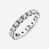 image:imagePANDORA Sparkling Row Eternity Ring  Silver Ring for Women  Layering or Stackable Ring  Gift for Her  Sterling Silver with Clear Cubic Zirconia  With Gift Box