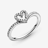 image:imagePANDORA Sparkling Wishbone Heart Ring  Stackable Ring for Women  Gift for Her with Clear Cubic Zirconia  With Gift BoxSterling Silver