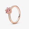 image:imagePANDORA Tiara Wishbone Ring  Gift for Her  14k Rose Gold Ring for Women Rose with Clear Cubic Zirconia  Jewelry for Women with Gift Box