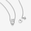 image:imagePANDORA Timeless Double Heart Pendant Sparkling Collier Necklace  Adjustable Necklace with Lobster Clasp  Gift for Her  Sterling Silver amp Cubic Zirconia  With Gift Box  177