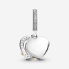 image:imagePANDORA TwoTone Happy Anniversary Dangle Charm  Compatible Moments  Jewelry for Women  Gift for Women  Sterling Silver Gold amp Cubic Zirconia  With Gift Box