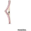 image:imagePANDORA Wish Sparkling Pink Ring  Rose Gold Ring for Women  Layering or Stackable Ring  Gift for Her  14k Rose with Pink Cubic Zirconia  With Gift Box