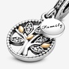 image:imagePandora Sparkling Family Tree Dangle  Compatible Moments  14K Gold amp Sterling Silver Charm with Cubic Zirconia  Gift with Gift Box