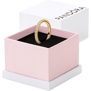 image:imagePANDORA Halo Sparkle amp Hearts Ring Shine 14k GoldPlated Ring for Women with Cubic Zirconia  Layering or Stackable Ring  Gift for Her  With Gift Box