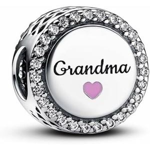 image:imagePANDORA Moments Engravable Grandma Charm  Gold Plated Charm with Cubic Zirconia  Jewelry for Women  Includes Gift Box