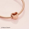 image:imagePANDORA Beaded Open Heart Charm  Bracelet Charm for PANDORA Moments Bracelets  14k Rose Gold  Gift for Her  Jewelry for Women with Gift Box