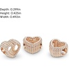 image:imagePANDORA Beaded Open Heart Charm  Bracelet Charm for PANDORA Moments Bracelets  14k Rose Gold  Gift for Her  Jewelry for Women with Gift Box