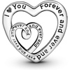 image:imagePANDORA Entwined Infinite Hearts Charm  Gift for Her  Compatible with PANDORA Moments  Sterling Silver Bracelet Charm  With Gift Box