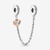 image:imagePANDORA Family Heart Safety Chain Charm  Gift for Her  Compatible with PANDORA Moments  Sterling Silver PANDORA Rose amp Cubic Zirconia  With Gift Box